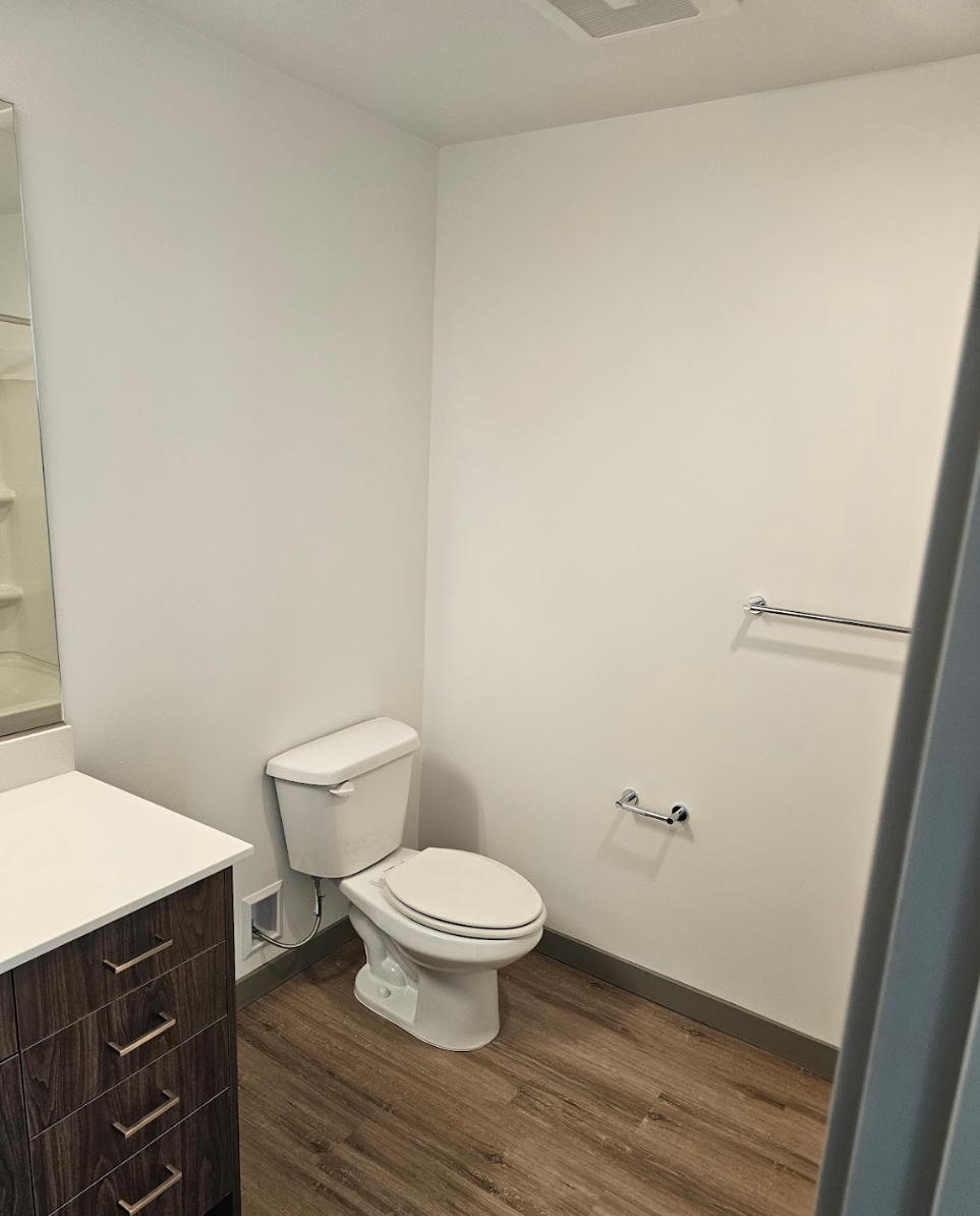 Modern Bathroom with Elegant Wood Accents