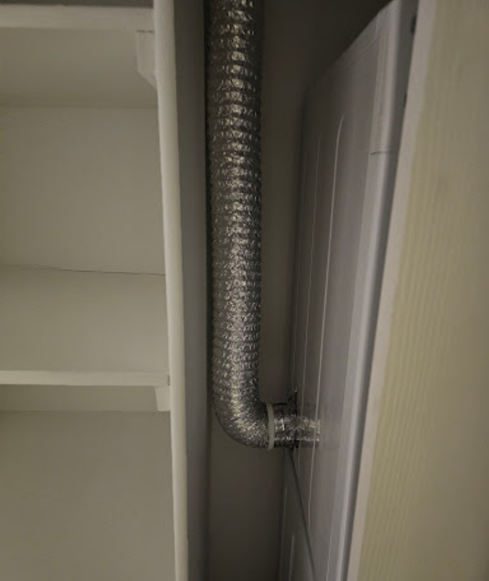 Integrated laundry vent system within the addition