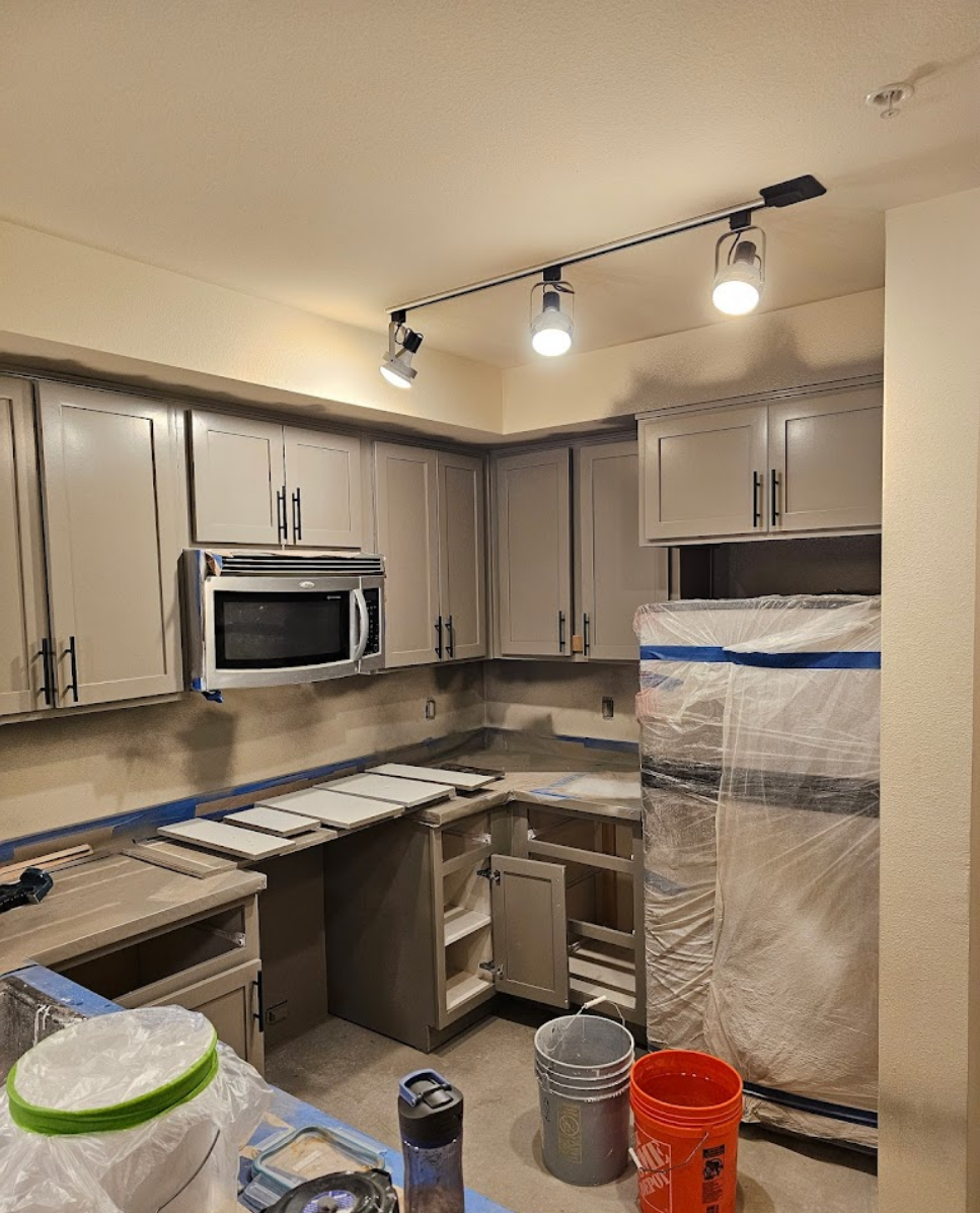 Modern kitchen with ample countertop space