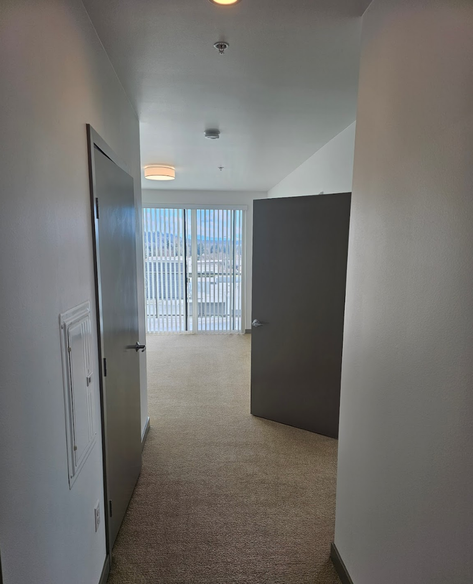 Freshly painted hallway with a modern and clean finish